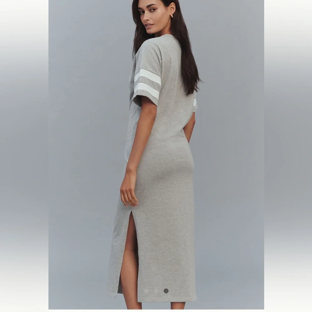 NEW NWT Anthropologie Daily Practice Short sleeve Graphic Midi Dress Size s - Picture 3 of 3